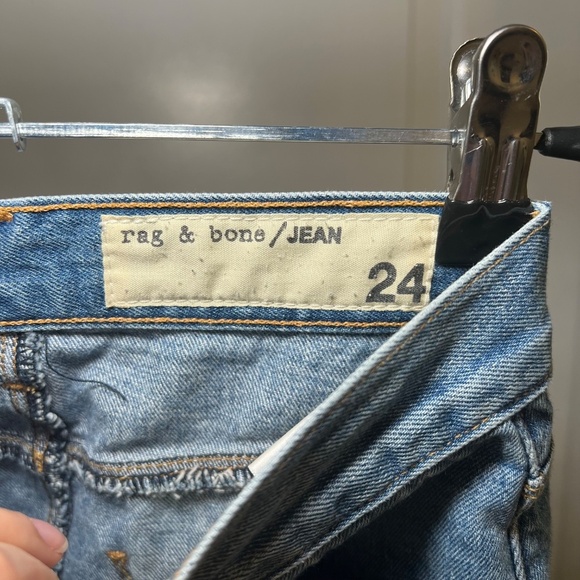 Rag & Bone Denim Mini Skirt Size 24 Vintage Y2K Micro Mini Skirt 2000s - Picture 7 of 8